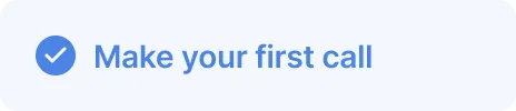 Bild eines Start Buttons für den ersten Call.